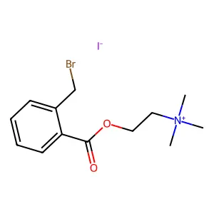 o-Bromomethylbenzoylcholine iodide structure