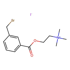 2-((3-(Bromomethyl)benzoyl)oxy)-N,N,N-trimethylethanaminium iodide structure