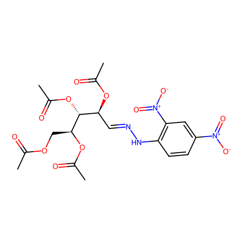 L-Arabinose, (2,4-dinitrophenyl)hydrazone, 2,3,4,5-tetraacetate structure