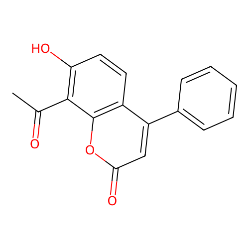 8-acetyl-7-hydroxy-4-phenyl-2H-chromen-2-one structure