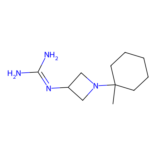 1-(1-(1-Methylcyclohexyl)-3-azetidinyl)guanidine structure