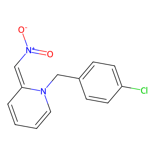 1-[(4-Chlorophenyl)methyl]-2-(nitromethylidene)pyridine structure