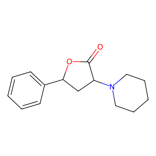 5-Phenyl-3-(1-piperidyl)tetrahydrofuran-2-one structure