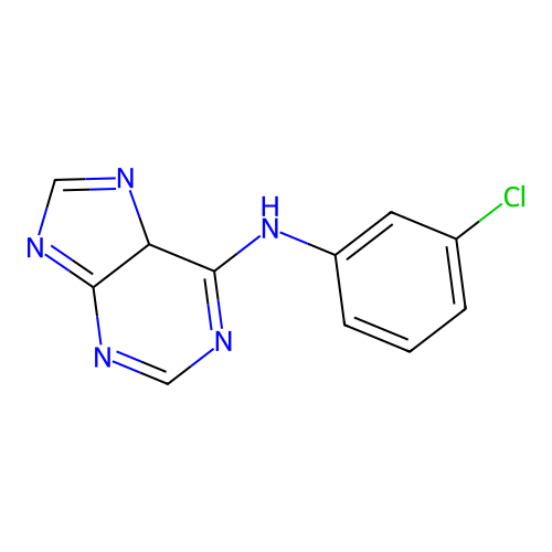 N-(3-chlorophenyl)-5H-purin-6-amine structure