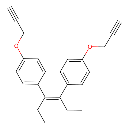 1-prop-2-ynoxy-4-[(Z)-4-(4-prop-2-ynoxyphenyl)hex-3-en-3-yl]benzene structure