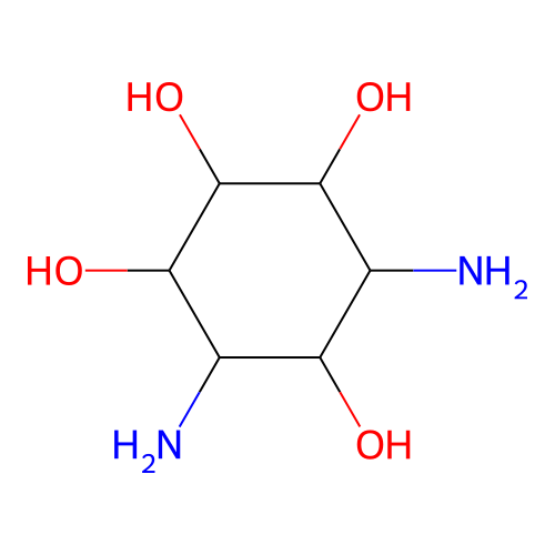 1,2,3,5-Cyclohexanetetrol, 4,6-diamino- structure