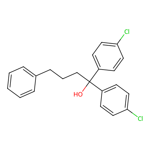 1,1-Bis(4-chlorophenyl)-4-phenylbutan-1-ol structure