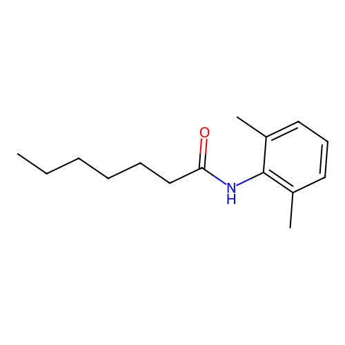 N-(2,6-dimethylphenyl)heptanamide structure