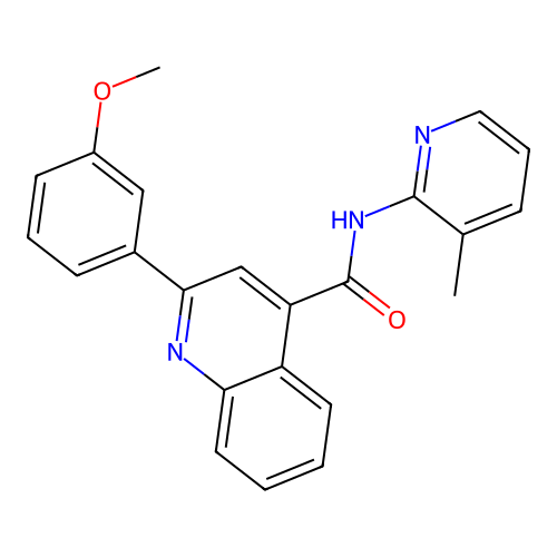 2-(3-methoxyphenyl)-N-(3-methylpyridin-2-yl)quinoline-4-carboxamide structure