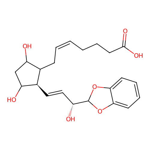 5-Heptenoic acid, 7-(2-(3-(1,3-benzodioxol-2-yl)-3-hydroxy-1-propenyl)-3,5-dihydroxycyclopentyl)-, (1R-(1-alpha(Z),2-beta(1E,3S*),3-alpha,5-alpha))- structure