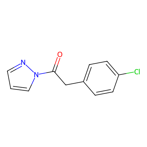 2-(4-Chlorophenyl)-1-pyrazol-1-ylethanone structure