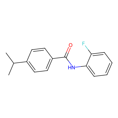 N-(2-fluorophenyl)-4-isopropylbenzamide structure