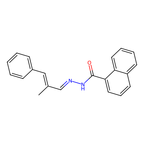 N-[(2-methyl-3-phenylprop-2-enylidene)amino]naphthalene-1-carboxamide structure