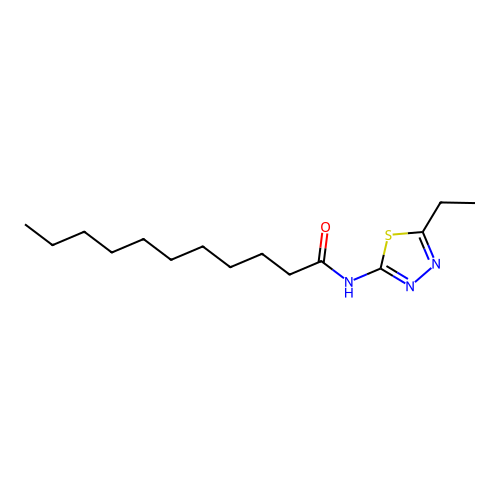 N-(5-ethyl-1,3,4-thiadiazol-2-yl)undecanamide structure