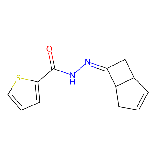 N'-bicyclo[3.2.0]hept-2-en-6-ylidene-2-thiophenecarbohydrazide structure