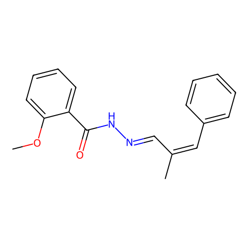 2-methoxy-N-[(2-methyl-3-phenylprop-2-enylidene)amino]benzamide structure