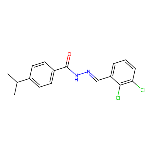 N-[(2,3-dichlorophenyl)methylideneamino]-4-propan-2-ylbenzamide structure