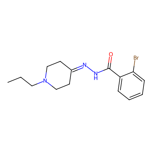 2-bromo-N'-(1-propyl-4-piperidinylidene)benzohydrazide structure