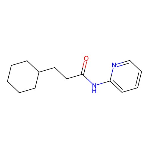 3-cyclohexyl-N-pyridin-2-ylpropanamide structure