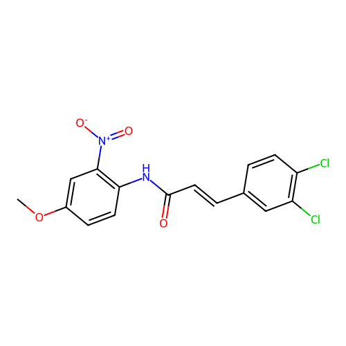 (E)-3-(3,4-dichlorophenyl)-N-(4-methoxy-2-nitrophenyl)prop-2-enamide structure