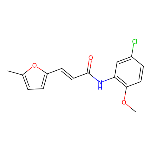 N-(5-chloro-2-methoxyphenyl)-3-(5-methylfuran-2-yl)prop-2-enamide structure