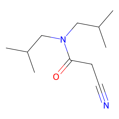 2-cyano-N,N-bis(2-methylpropyl)acetamide structure