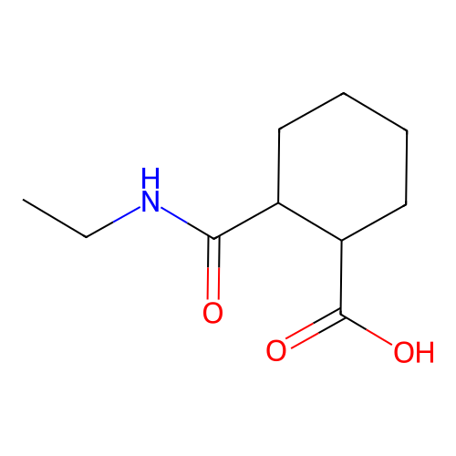 2-(Ethylcarbamoyl)cyclohexane-1-carboxylic acid structure