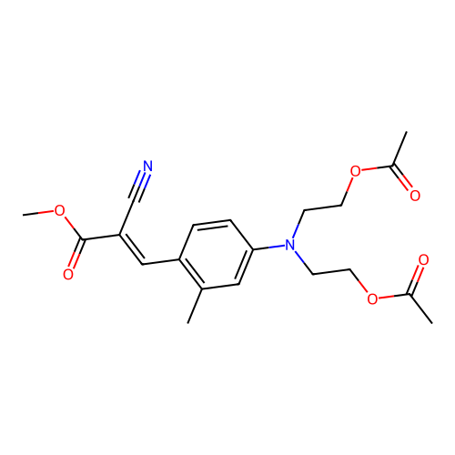 Methyl 3-[4-[bis[2-(acetoxy)ethyl]amino]-2-methylphenyl]-2-cyanoacrylate structure
