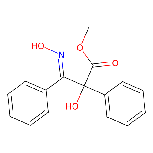 Methyl 2-hydroxy-3-hydroxyimino-2,3-diphenylpropanoate structure
