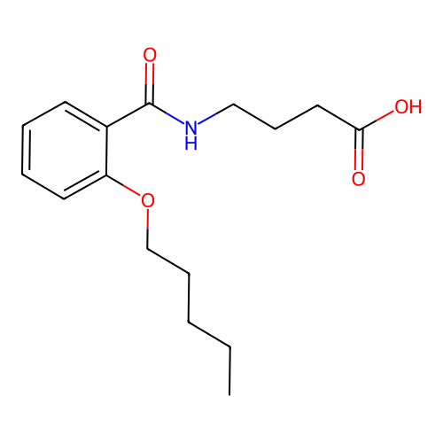 4-({[2-(Pentyloxy)phenyl]carbonyl}amino)butanoic acid structure