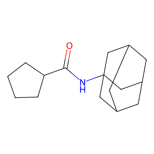 N-(1-adamantyl)cyclopentanecarboxamide structure