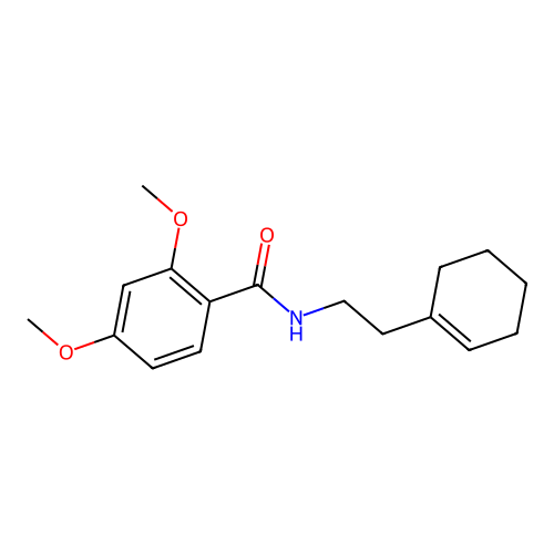 N-[2-(cyclohexen-1-yl)ethyl]-2,4-dimethoxybenzamide structure