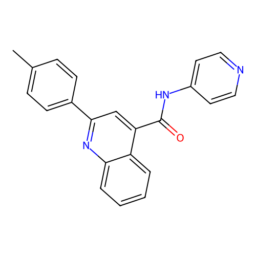 2-(4-methylphenyl)-N-(4-pyridinyl)-4-quinolinecarboxamide structure