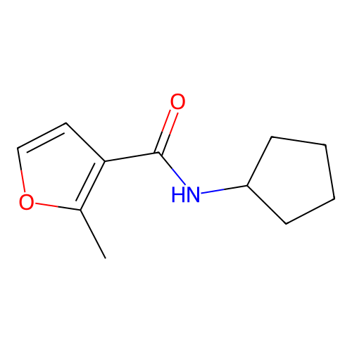 N-cyclopentyl-2-methylfuran-3-carboxamide structure