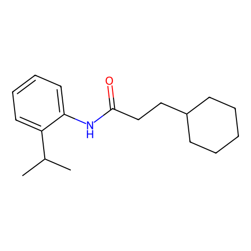 3-cyclohexyl-N-(2-isopropylphenyl)propanamide structure