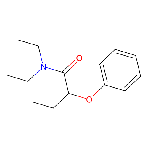 N,N-diethyl-2-phenoxybutanamide structure
