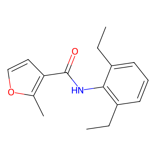 N-(2,6-diethylphenyl)-2-methylfuran-3-carboxamide structure