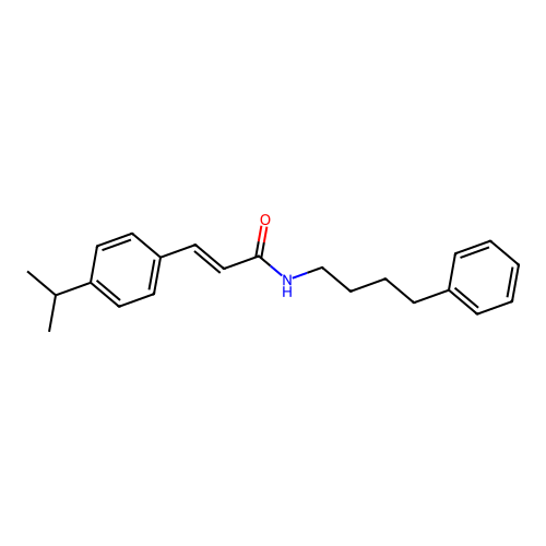 N-(4-phenylbutyl)-3-(4-propan-2-ylphenyl)prop-2-enamide structure