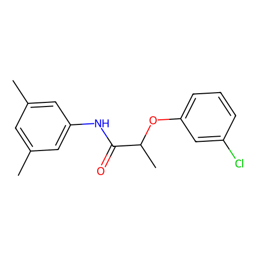 2-(3-chlorophenoxy)-N-(3,5-dimethylphenyl)propanamide structure