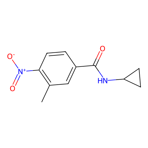 N-cyclopropyl-3-methyl-4-nitrobenzamide structure