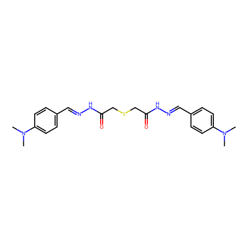 N-[ methylideneamino]-2-[[ methylideneamino]carbamoylmethylsulfanyl]acetamide structure