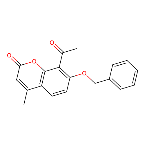 8-acetyl-7-(benzyloxy)-4-methyl-2H-chromen-2-one structure