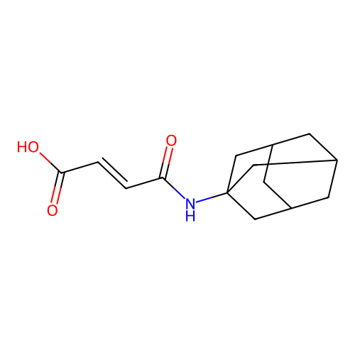(E)-4-(1-adamantylamino)-4-oxobut-2-enoic acid structure