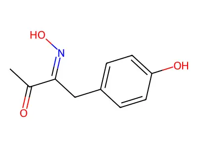 (3Z)-3-hydroxyimino-4-(4-hydroxyphenyl)butan-2-one structure