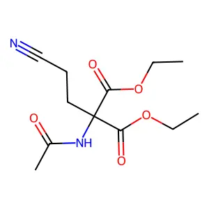 Diethyl acetamido(2-cyanoethyl)propanedioate structure