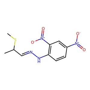 N-(2-methylsulfanylpropylideneamino)-2,4-dinitroaniline structure
