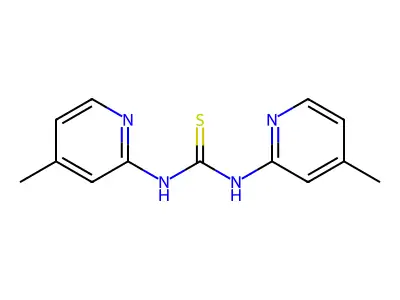N,N'-Bis(4-methyl-2-pyridinyl)thiourea structure
