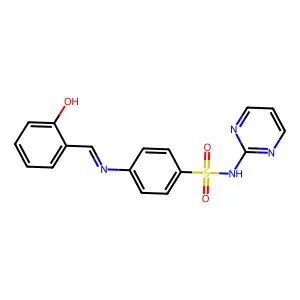 4-[[(2-Hydroxyphenyl)methylene]amino]-N-2-pyrimidinylbenzenesulfonamide structure