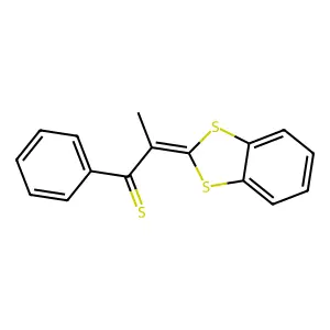 1-Propanethione, 2-(1,3-benzodithiol-2-ylidene)-1-phenyl- structure