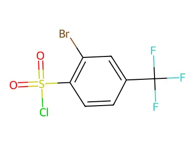 2-Bromo-4-(trifluoromethyl)benzenesulfonyl chloride structure